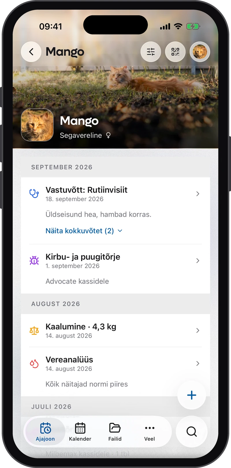 Eläintarina mobiilissa: Mangon profiili ja aikajanan alku.